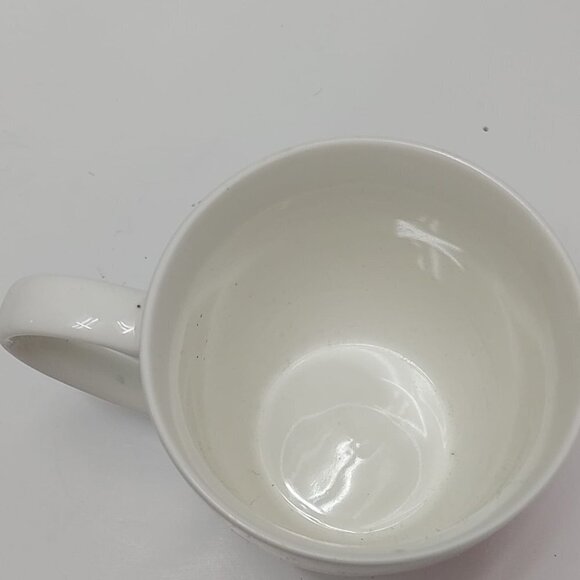 NEW Hand Painted RED Floral Mug, Coffee Tea lovers mug, pretty White Mug, Gift - Picture 5 of 6